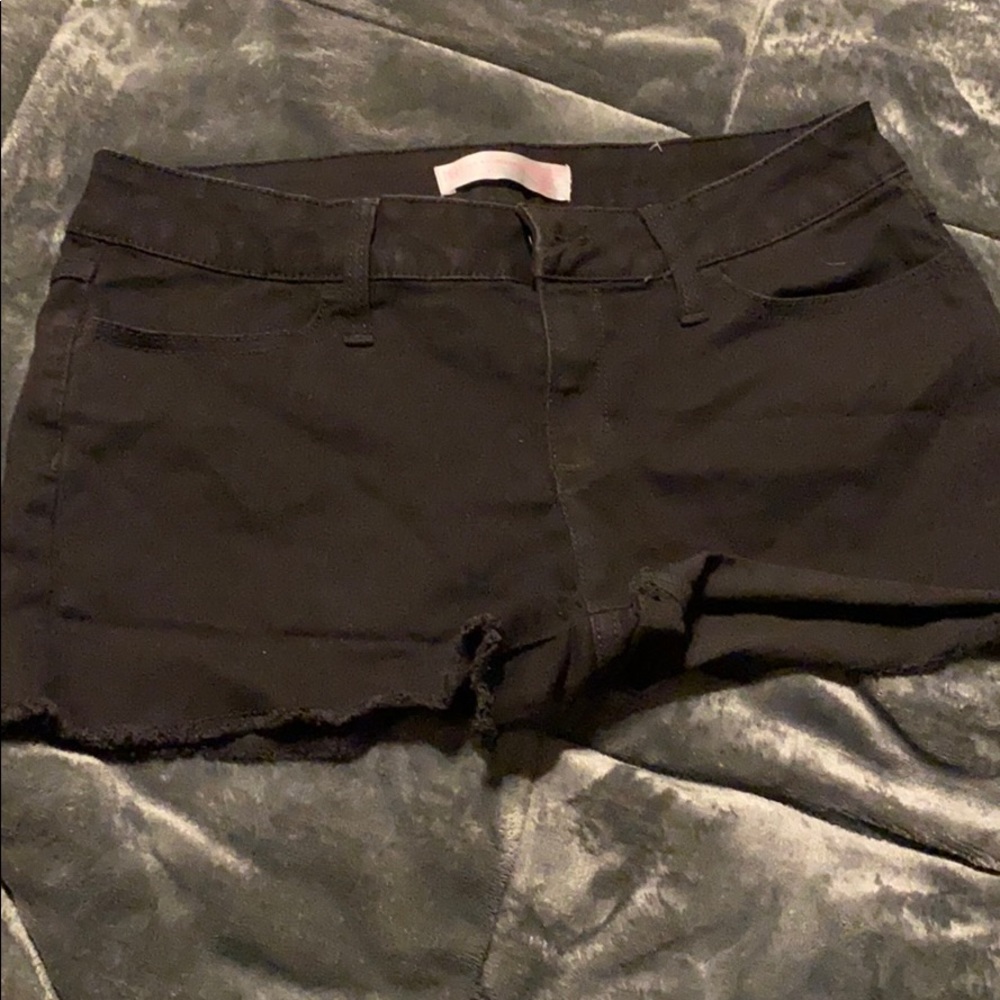 Black Denim Shorts